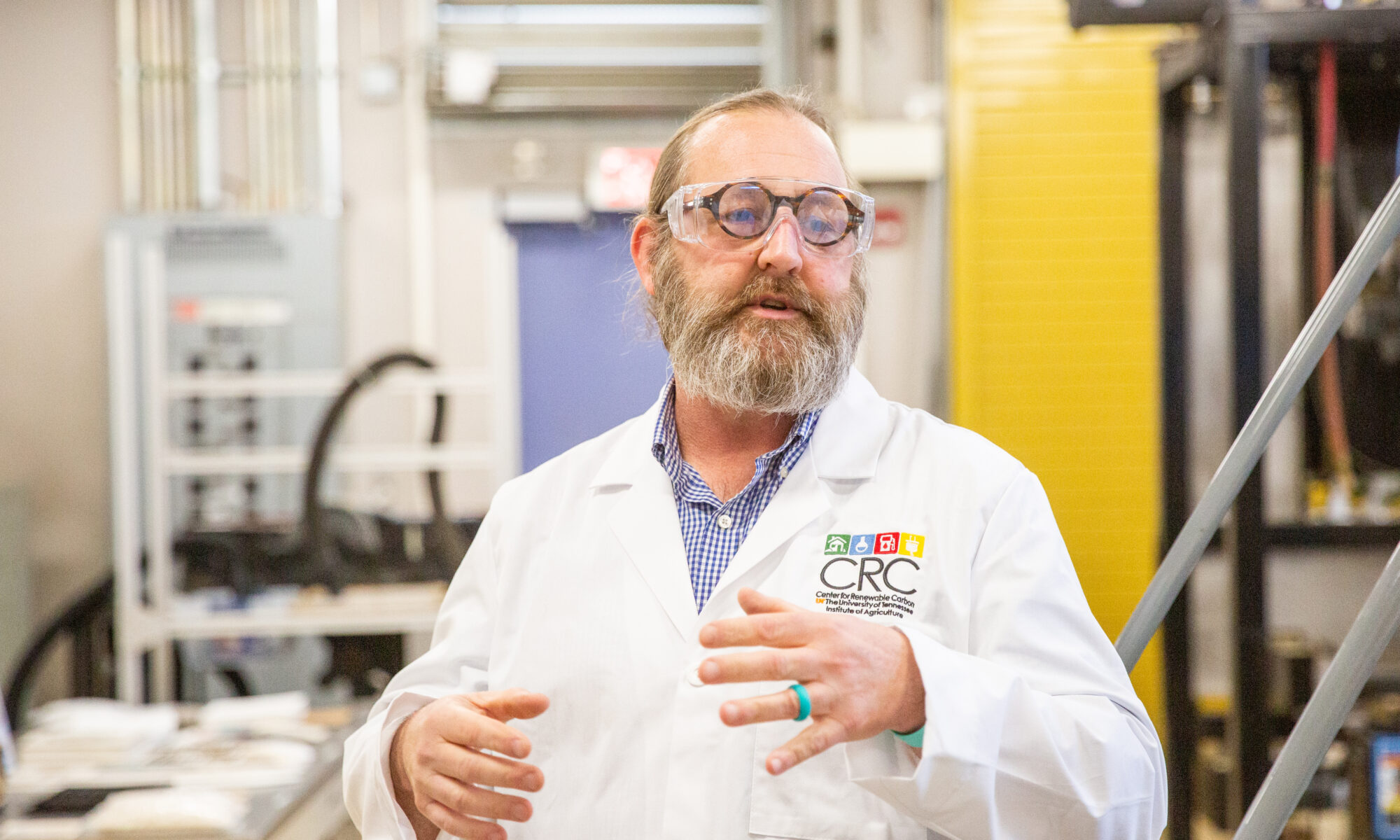 Professor David Harper in the lab