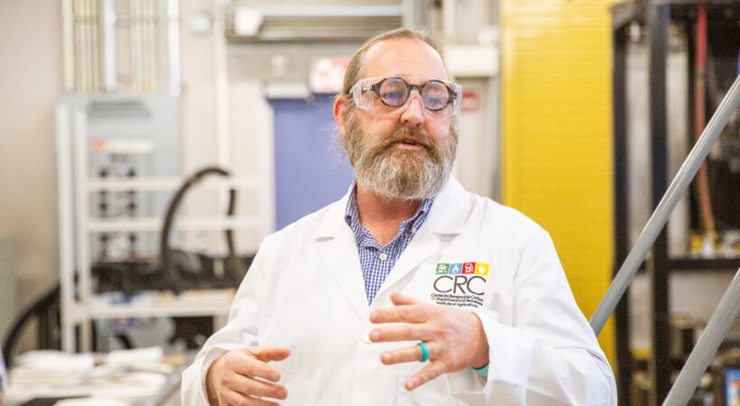 Professor David Harper in the lab