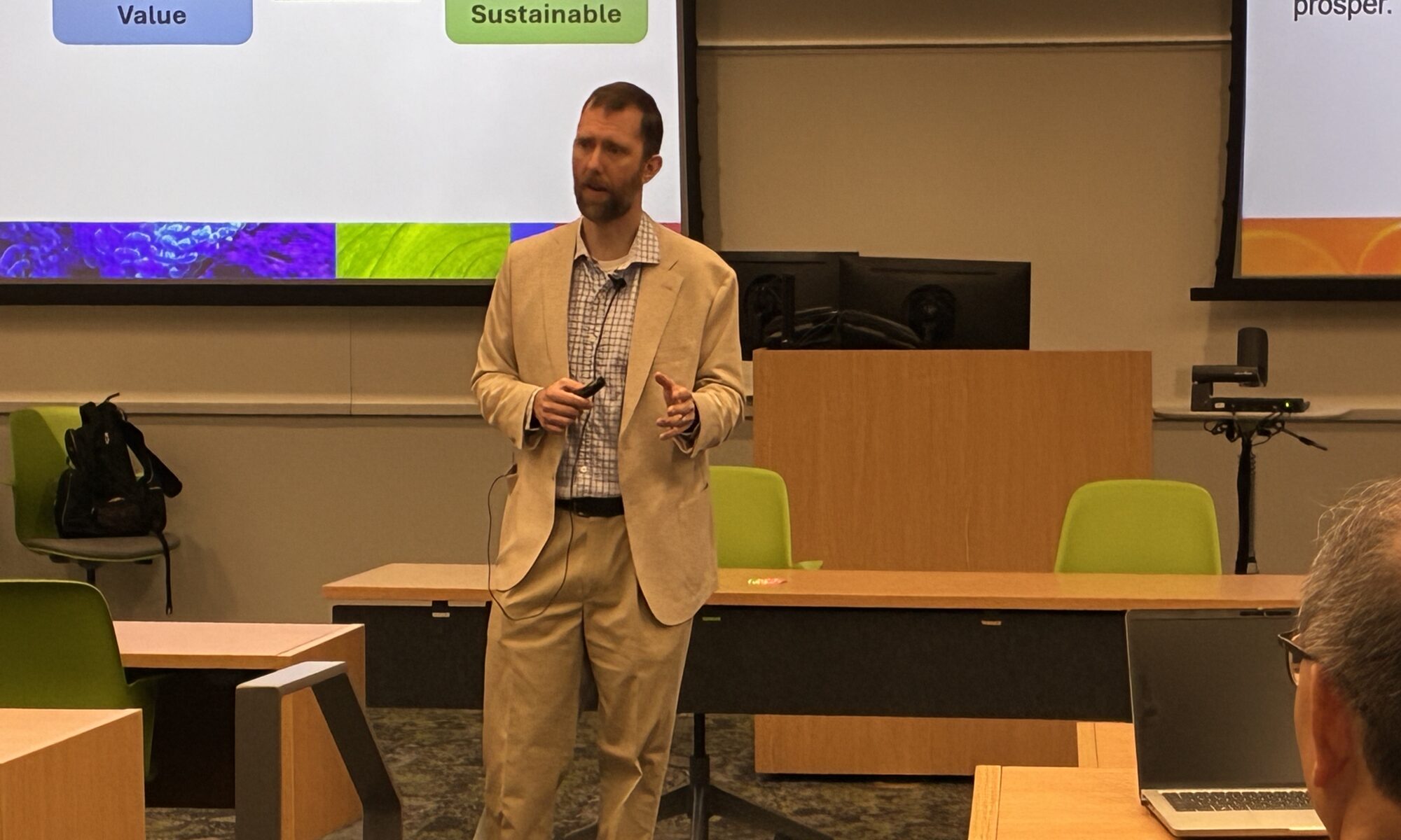 guest speaker Dr Matt Wagner from Proctor and Gamble